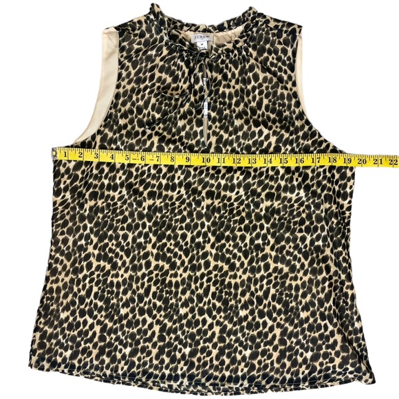 NWT J. Crew Factory Animal Print Sleeveless Top (P) - Picture 6 of 10